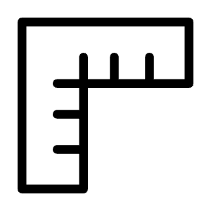 Ruler Combined Icon from Unicons Thinline Set