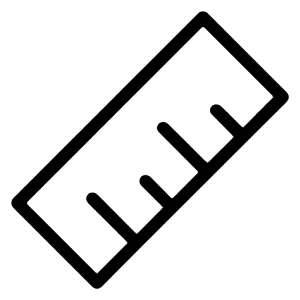 Ruler Icon from Unicons Thinline Set
