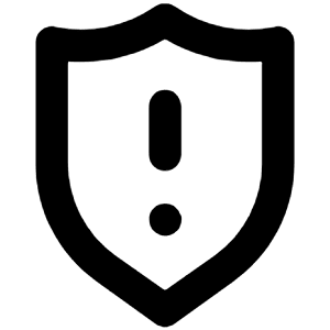 Shield Exclamation Icon from Unicons Line Set