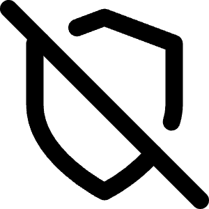 Shield Off Icon from Feather Set