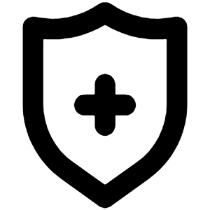 Shield Plus Icon from Unicons Line Set