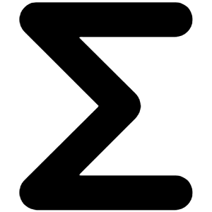 Sigma Icon from Unicons Line Set