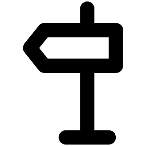Sign Left Icon from Unicons Line Set