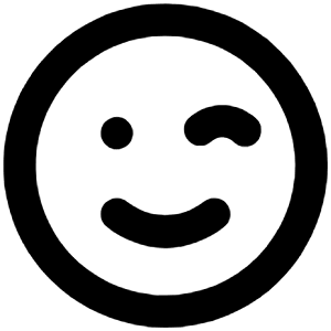 Smile Wink Alt Icon from Unicons Line Set