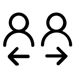 Social Distancing Icon from Unicons Thinline Set