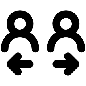 Social Distancing Icon from Unicons Line Set