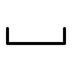 Space Key Icon from Unicons Thinline Set