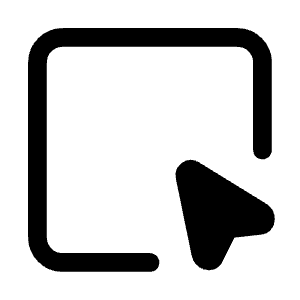 Square Cursor Icon from Iconoir Solid Set