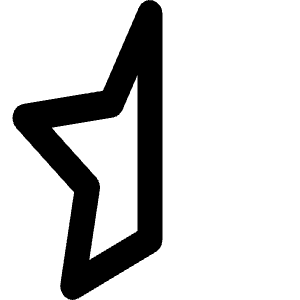 Star Half Icon from Font Awesome Regular Set