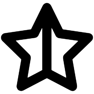 Star Half Alt Icon from Unicons Line Set