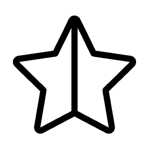 Star Half Alt Icon from Unicons Thinline Set