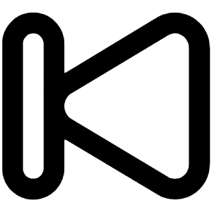 Step Backward Icon from Unicons Line Set