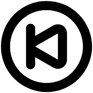 Step Backward Circle Icon from Unicons Line Set