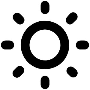 Sun Icon from Unicons Line Set