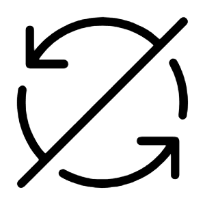 Sync Slash Icon from Unicons Thinline Set