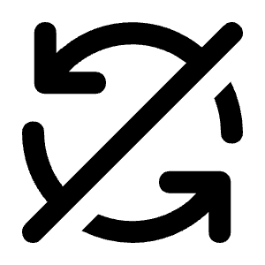 Sync Slash Icon from Unicons Solid Set
