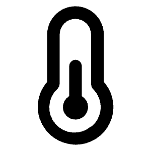 Temperature Half Icon from Unicons Line Set