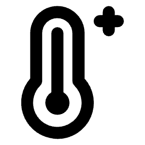 Temperature Plus Icon from Unicons Line Set
