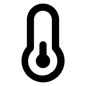 Temperature Quarter Icon from Unicons Line Set