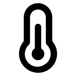 Temperature Three Quarter Icon from Unicons Line Set