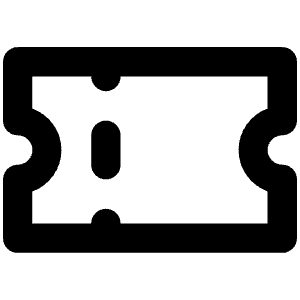 Ticket Icon from Unicons Line Set