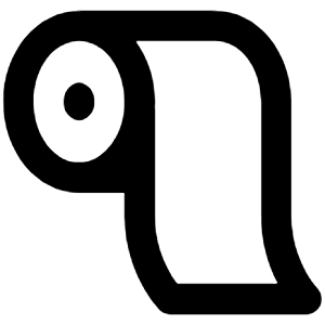 Toilet Paper Icon from Unicons Line Set