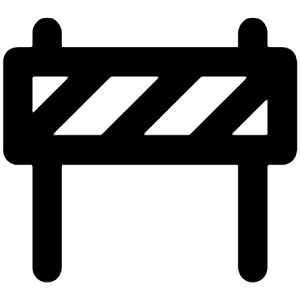 Traffic Barrier Icon from Unicons Line Set