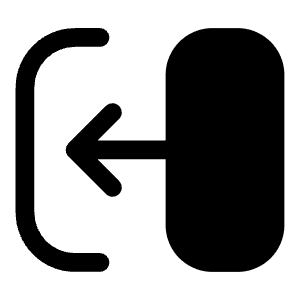 Transition Left Icon from Iconoir Solid Set