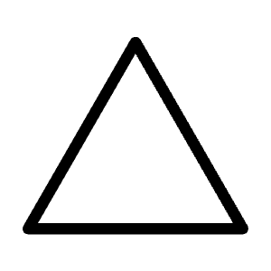 Triangle Icon from Unicons Thinline Set