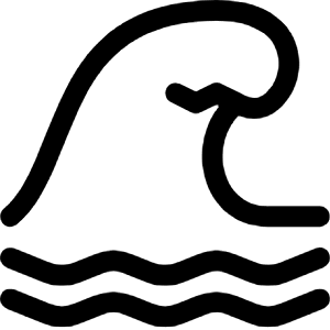 Tsunami Icon from Bootstrap Set