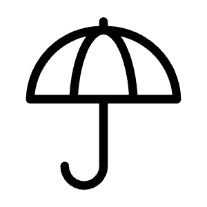 Umbrella Icon from Unicons Thinline Set