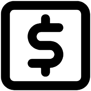 Usd Square Icon from Unicons Line Set