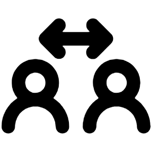 User Arrows Icon from Unicons Line Set