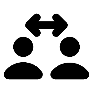 User Arrows Icon from Unicons Solid Set
