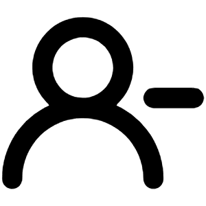 User Minus Icon from Unicons Line Set