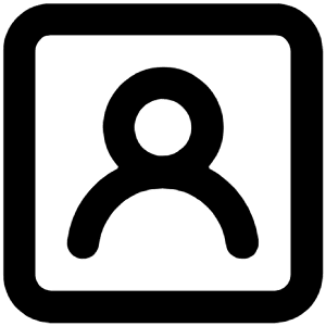 User Square Icon from Unicons Line Set
