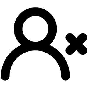 User Times Icon from Unicons Line Set