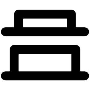 Vertical Distribute Bottom Icon from Unicons Line Set