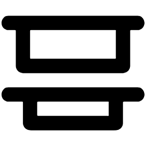 Vertical Distribution Top Icon from Unicons Line Set