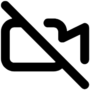 Video Slash Icon from Unicons Line Set