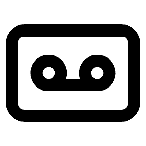Voicemail Rectangle Icon from Unicons Line Set