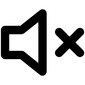Volume Mute Icon from Unicons Line Set