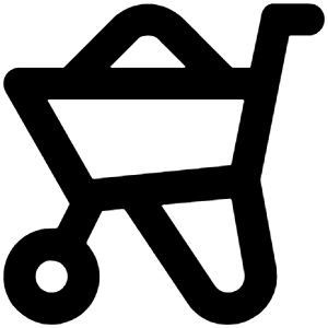 Wheel Barrow Icon from Unicons Line Set