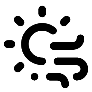 Wind Sun Icon from Unicons Line Set