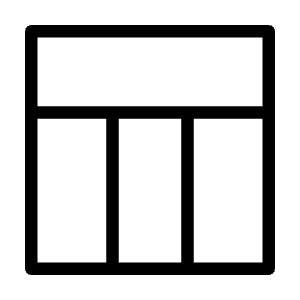 Window Section Icon from Unicons Thinline Set
