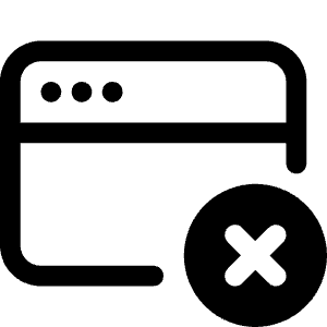 Window X Icon from Bootstrap Set