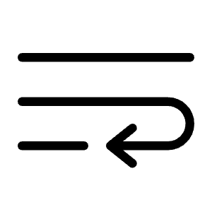 Wrap Text Icon from Unicons Thinline Set
