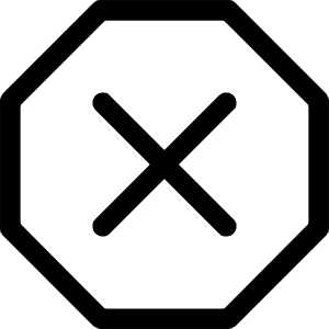 X Octagon Icon from Bootstrap Set