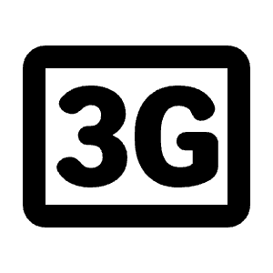 3g Mobiledata Badge Icon from Rounded Line - Material Pro Free Set