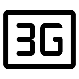 3g Mobiledata Badge Icon from Rounded Line - Material Symbols Set